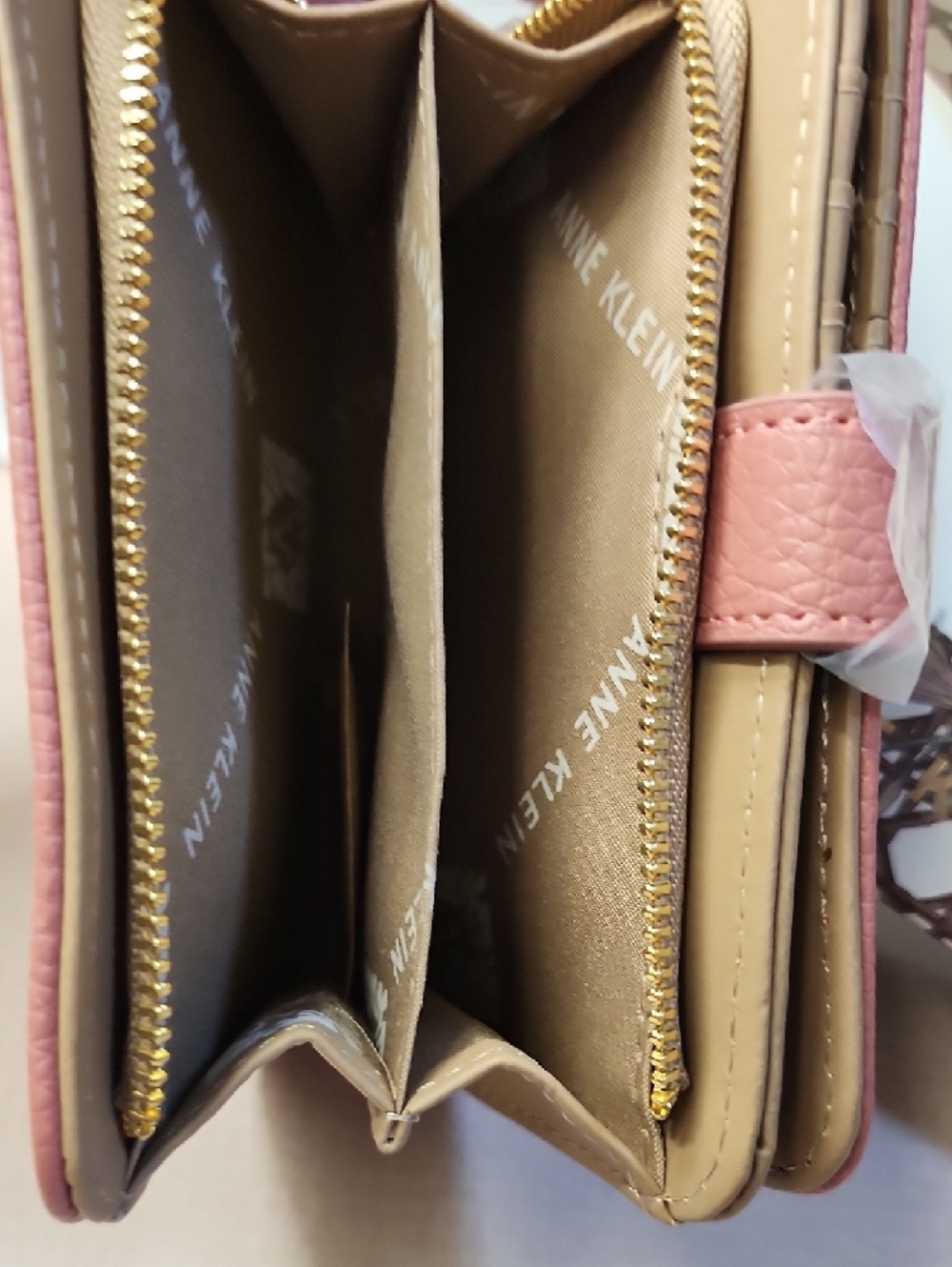 Anne Klein Rose Wallet with Gold Lion Accent - Picture 4 of 7